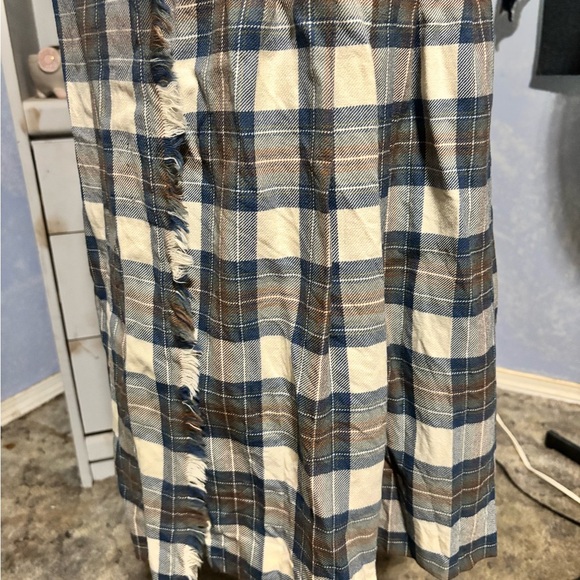 Surrey Classic Vintage Wool midi wrap plaid skirt medium - Picture 5 of 13